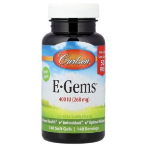 E-Gems®, 268 мг (400 МЕ), 140 капсул — Carlson