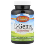 E-Gems® Elite, витамин E с токоферолами и токотриенолами, 120 мягких таблеток — Carlson