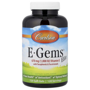 E-Gems® Elite, витамин E с токоферолами и токотриенолами, 120 мягких таблеток — Carlson