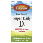 Super Daily® D3, 100 мкг (4000 МЕ), 10,3 мл (0,35 жидк. Унции) — Carlson