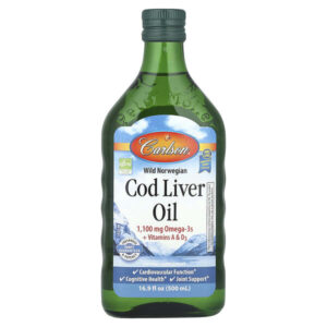 Жир печени норвежской трески, обычный, без ароматизаторов, 500 мл (16,9 fl oz) — Carlson