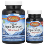 Super Omega-3 Gems®, высокоэффективные омега-3 кислоты из рыбы дикого улова, 100 + 30 капсул — Carlson