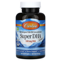 Super DHA Gems, 500 мг ДГК, 60 мягких таблеток — Carlson