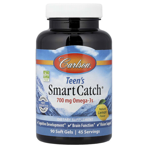 car01611_v_24.jpg Smart Catch® для подростков, натуральный лимонный вкус, 90 капсул — Carlson