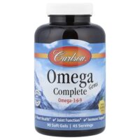 Omega Complete Gems, омега 3-6-9, натуральный лимон, 90 мягких таблеток — Carlson