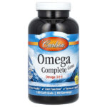 Omega Complete Gems, омега-3-6-9, натуральный лимон, 180 мягких таблеток — Carlson
