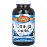 Omega Complete Gems, омега-3-6-9, натуральный лимон, 180 мягких таблеток — Carlson