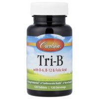 Tri-B® с витаминами B6, B12 и фолиевой кислотой, 120 таблеток — Carlson