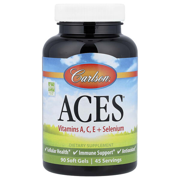 car04439_v_32.jpg ACES®, витамины A, C, E и селен, 90 мягких таблеток — Carlson