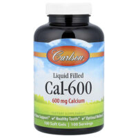 Cal-600 с жидкостью, 600 мг, 100 мягких таблеток — Carlson