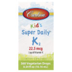 Super Daily K2 для детей, 22,5 мкг, 10,16 мл (0,34 жидк. унций) — Carlson
