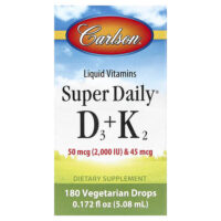 Super Daily® D3 и K2, 5,08 мл (0,172 жидк. унции) — Carlson