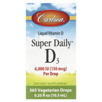 Super Daily® D3, 150 мкг (6000 МЕ), 10,3 мл (0,35 жидк. Унции) — Carlson