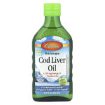 Cod Liver Oil, Natural Green Apple , 1,100 mg, 8.4 fl oz (250 ml) — Carlson