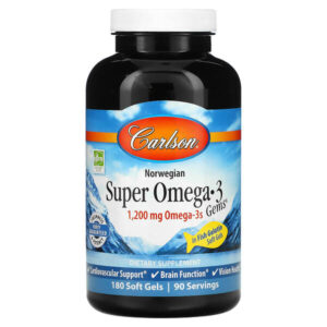 Super Omega-3 Gems®, норвежские омега-3 кислоты, 180 капсул — Carlson