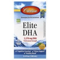 Elite DHA, Elite DHA, натуральный апельсин, 100 мл (3,3 жидк. унции) — Carlson