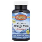 Maximum Omega мини, натуральный лимон, 60 мини-капсул (500 мг в 1 капсуле) — Carlson