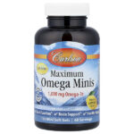 Maximum Omega мини, натуральный лимон, 120 мини-капсул (500 мг в 1 капсуле) — Carlson