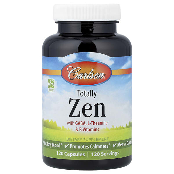 car46220_v_50.jpg Totally Zen с ГАМК, L-теанином и витаминами группы B, 120 капсул — Carlson