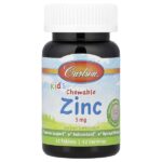Kid's Chewable Zinc, натуральная ягодная смесь, 5 мг, 42 таблетки — Carlson
