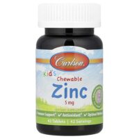 Kid's Chewable Zinc, натуральная ягодная смесь, 5 мг, 42 таблетки — Carlson