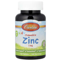 Kid's Chewable Zinc, натуральная ягодная смесь, 5 мг, 160 таблеток — Carlson