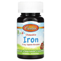 Kid's Chewable Iron, клубника, 15 мг, 30 таблеток — Carlson