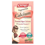 Vegetarian Calcium Formula, пренатальный кальций из водорослей с ацеролой и витамином C, 60 вегетарианских таблеток — CATALO