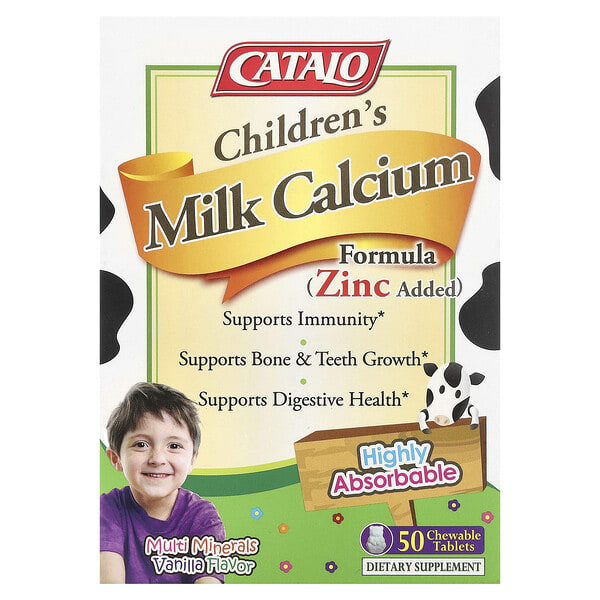cat02575_v_44.jpg Children's Milk Calcium Formula, цинк, 50 жевательных таблеток — CATALO