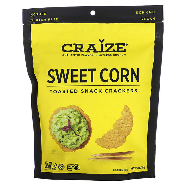 caz57491_v_2.jpg Craize, Поджаренные крекеры, сладкая кукуруза, 113 г (4 унции)