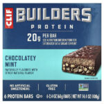 Builders, Protein Bars, Chocolatey Mint, 6 Bars, 2.4 oz (68 g) Each — Clif Bar