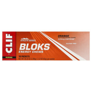 Blocks® Energy жевательные таблетки, со вкусом апельсина, 18 пакетиков по 60 г (2,12 унции) — Clif Bar
