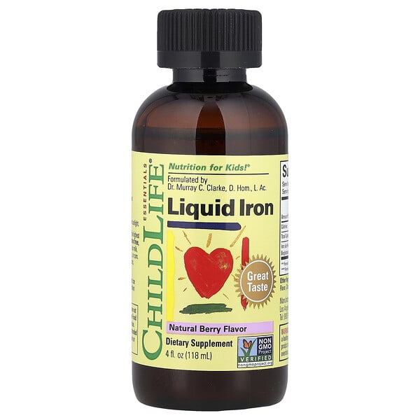 cdl12100_v_40.jpg Liquid Iron, с натуральным ягодным вкусом, 118 мл (4 жидк. унции) — ChildLife Essentials