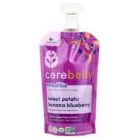 Smoothie, органическое пюре без молочных продуктов, от 6 месяцев, батат, банан и голубика, 113 г (4 унции) — Cerebelly