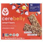 Smart Bars, Organic Toddler Bars, Strawberry Beet, 5 Bars, 0.84 oz (24 g) Each — Cerebelly