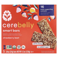 Smart Bars, Organic Toddler Bars, Strawberry Beet, 5 Bars, 0.84 oz (24 g) Each — Cerebelly