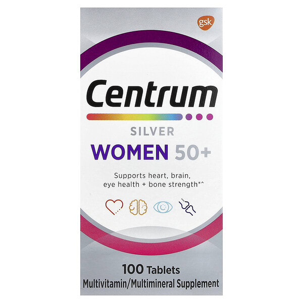 cem75652_v_57.jpg Silver Women 50+, мультивитамины для женщин старше 50 лет, 100 таблеток — Centrum