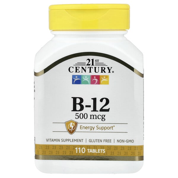 cen22309_v_63.jpg 21st Century, Витамин B12, 500 мкг, 110 таблеток