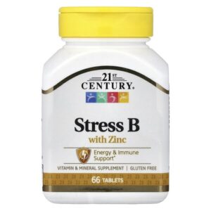 21st Century, Stress B, с цинком, 66 таблеток