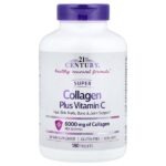 21st Century, Super Collagen, коллаген с витамином C, 180 таблеток
