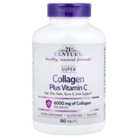 21st Century, Super Collagen, коллаген с витамином C, 180 таблеток