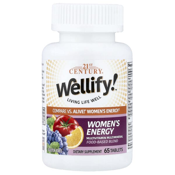 cen22443_v_57.jpg 21st Century, Wellify!™ Women's Energy, мультивитамины и минералы для женщин, 65 таблеток