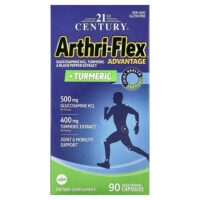 21st Century, Arthri-Flex Advantage + куркума, 90 вегетарианских капсул