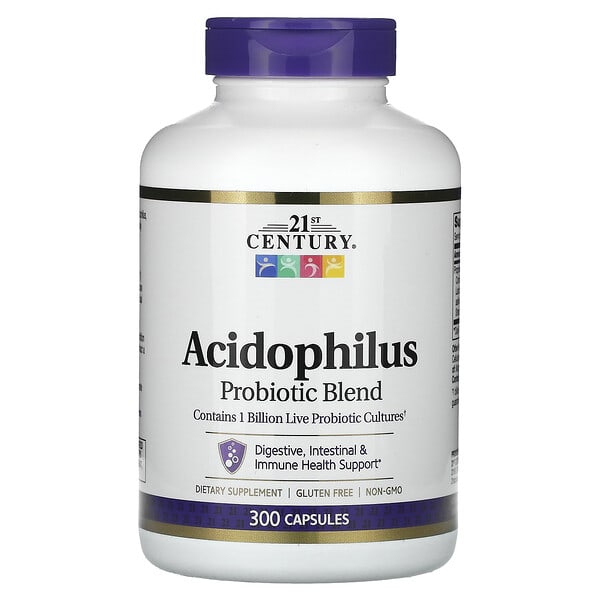 cen28056_v_9.jpg 21st Century, Acidophilus, смесь пробиотиков, 300 капсул