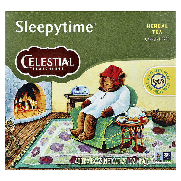 ces00402_v_65.jpg Sleepytime, травяной чай, без кофеина, 40 чайных пакетиков, 59 г (2,1 унции) — Celestial Seasonings