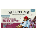 Wellness Tea, Sleepytime® для поддержки иммунитета и эхинацеи, без кофеина, 20 чайных пакетиков, 36 г (1,3 унции) — Celestial Seasonings