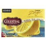 Herbal Tea, Lemon Zinger®, без кофеина, 12 капсул K-Cup, по 3,2 г (0,11 унции) — Celestial Seasonings