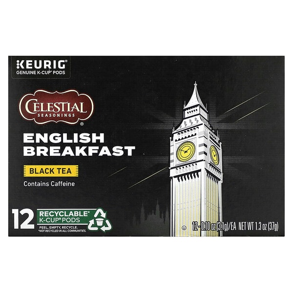 ces09731_v_21.jpg чёрный чай, английский завтрак, 12 капсул K-Cup, 3,1 г каждая — Celestial Seasonings
