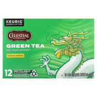 зеленый чай, сертификат справедливой торговли, 12 капсул K-Cup, 3,1 г (0,1 унции) каждая — Celestial Seasonings