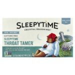 Wellness Tea, Sleepytime Throat Tamer®, без кофеина, 20 чайных пакетиков, 34 г (1,2 унции) — Celestial Seasonings